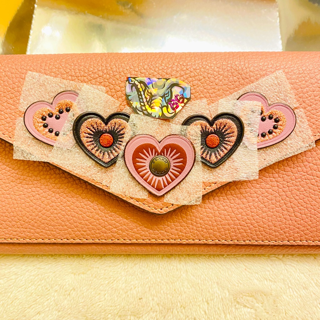 Coach Genuine Leather Heart Wallet